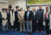 Office bearers and members of CGPWA Jammu during celebration of National Pensioners' Day in Jammu.