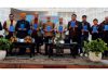 Dignitaries releasing Inderjeet Kesar's Dogri novel Dohri at KL Saigal Hall in Jammu on Saturday.