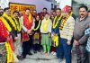 Senior BJP leader Baldev Singh Billawaria kick starting the development works in Gangyal on Sunday.