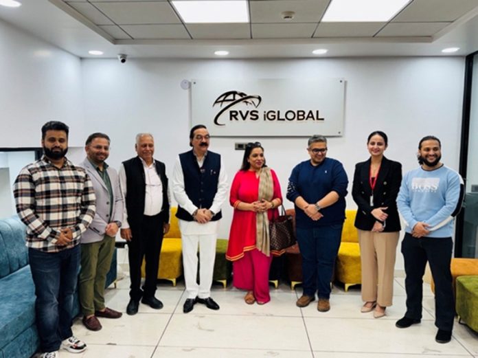 Ritu Singh and Ajatshatru Singh during a visit to the office of RVS iGlobal.