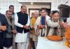 BJP leaders paying floral tribute to former MLA and party leader Ch. Piara Singh on Saturday.
