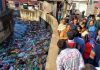 MLA Vikram Randhawa during visit to Rajiv Nagar in Jammu on Monday.