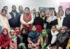 Sapna Kotwal, Secretary, J&K Advisory Board posing alongwith Hostel inmates on Saturday.