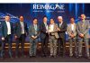 Jitender Kumar Gupta, Director of M/s Varinder Kumar Raman Kumar, Jammu receiving "Highest RA Sales (Dealer) Award 2023-24" of J&K region during Daikin dealers' meet held in Delhi to celebrate 100th anniversary of Daikin Air Conditioning India Private Limited. The Award was received by Jitender Kumar Gupta in presence of Ankit Gulati (GM), Shiv Kumar (AVP), K D Virmani (Director & Senior VP), Shogo (DMD) and Jyotin Bhasin-VP (RA).