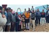 MLA Jasrota Rajiv Jasrotia laying foundation stone of development works in his constituency on Monday.