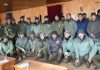 SSP Leh Shruti Arora posing with police officials during a workshop at Leh.
