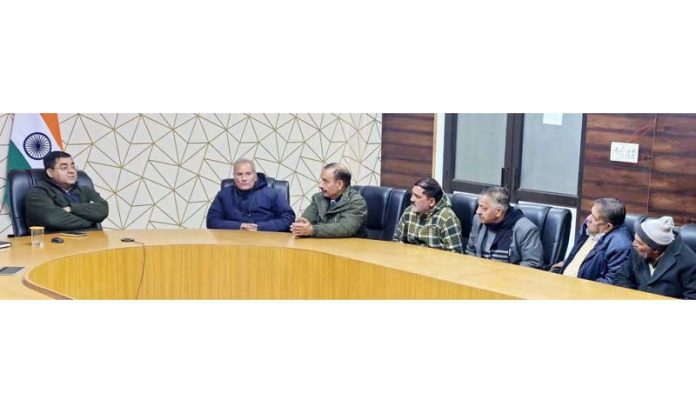 DC Rajesh Kumar Shavan during meeting with senior citizens on Wednesday.