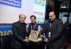Dr J Paul Kanotra receiving Lifetime Achievement Award at Annual Conference of the Association of Otolaryngologists of India (North-West Zone).