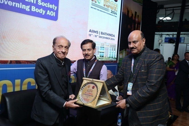 Dr J Paul Kanotra receiving Lifetime Achievement Award at Annual Conference of the Association of Otolaryngologists of India (North-West Zone). Dr J Paul Kanotra receiving Lifetime Achievement Award at Annual Conference of the Association of Otolaryngologists of India (North-West Zone).