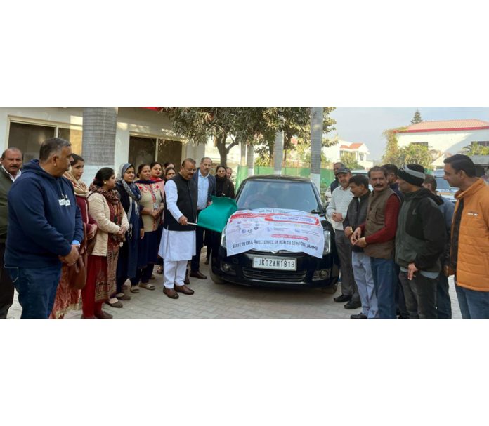MLA Vijaypur, C P Ganga flagging of T B Mukt Abhiyaan at Sarore Bari Brahmana on Saturday. MLA Vijaypur, C P Ganga flagging of T B Mukt Abhiyaan at Sarore Bari Brahmana on Saturday.