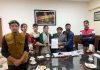 ABVP submitting memorandum to Principal Secy SED.