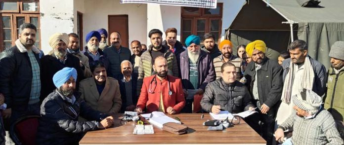 HoD Cardiology GMC & SSH Jammu examining patients at Poonch on Sunday. HoD Cardiology GMC & SSH Jammu examining patients at Poonch on Sunday.