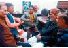 Guru Ravidass Vishwa Mahapeeth national general secretary, Balbir Ram Rattan during a meeting with the members of Ravidassia community at Jammu on Wednesday.