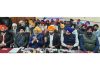 Chairman AJKSCC, Ajit Singh flanked by others addressing press conference in Jammu. — Excelsior/Rakesh