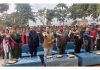 Guests administrating a pledge during a function held in Akhnoor on Wednesday.