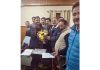 A delegation of Social Forestry employees during meeting with Forest Minister Javed Rana in Jammu on Thursday.