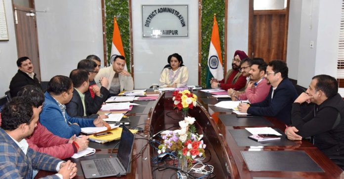 DC Udhampur chairing a meeting on Friday.