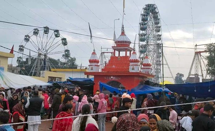 A view of Rath Kardha Mela commenced in Samba on Friday.