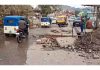 Blocked drainage system turns road into a hazard at Chaprian (Jawahar Nagar) in Rajouri. -Excelsior/Imran
