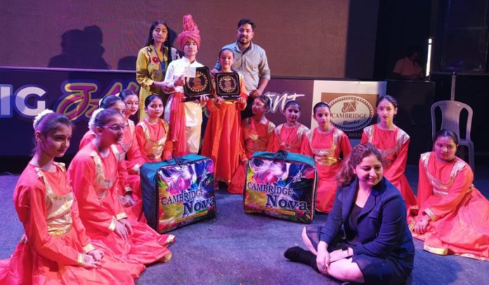 Students of Jammu Sanskriti School posing with their certificates and prizes after winning accolades at the Big Jammu Talent Show.