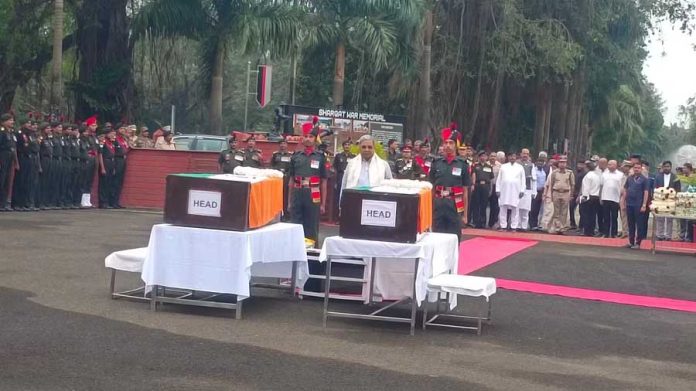 Full Military Honours Accorded To 3 Soldiers Killed In J&K Accident