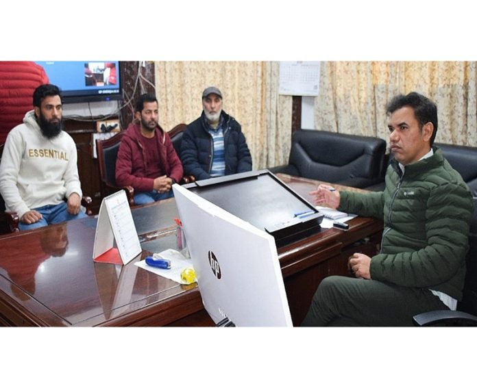 Div Com Kashmir reviewing progress on Parihaspora Water Supply Scheme Div Com Kashmir reviewing progress on Parihaspora Water Supply Scheme