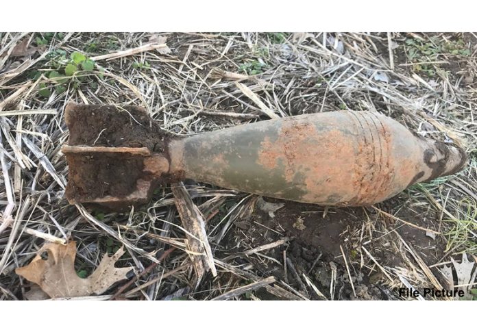 Mortar shell found near IB