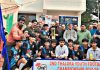 Players of Chandan FC receiving winning trophy from chief guest at Samba.