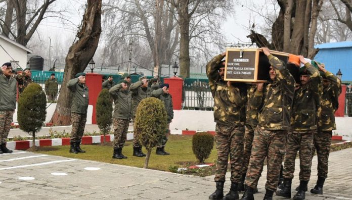 Body of martyr being brought for wreath laying ceremony. Body of martyr being brought for wreath laying ceremony.