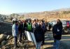 CE Project Sampark of BRO Brig Neeraj Mohan inspecting road infra projects in Rajouri sector on Friday.