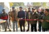 MLA Pawan Gupta inaugurating tile work at BDO office Udhampur on Wednesday.