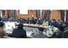 Minister Javed Ahmad Rana chairing a meeting on Friday.