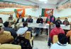 Senior BJP leader and MLA, Vikram Randhawa addressing a party meeting at New Delhi.