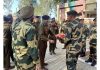 DGP J&K, Nalin Prabhat along with other officers during visit of border areas of Samba-Kathua belt on Monday.