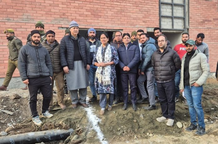 Union Minister Reviews Construction Of ESIC Hospital At Budgam Union Minister Reviews Construction Of ESIC Hospital At Budgam