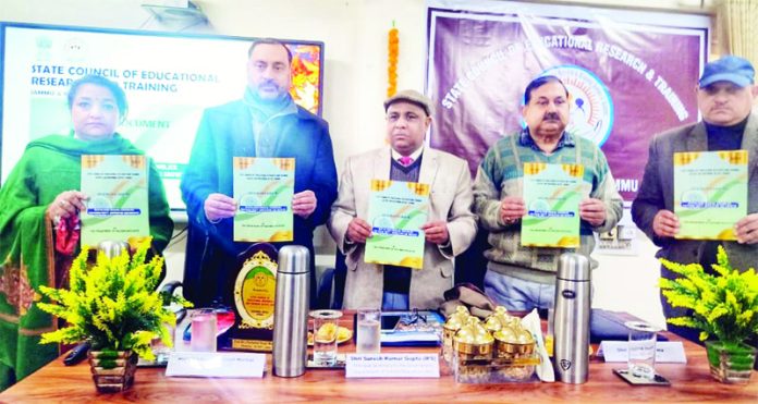 Dignitaries in a function at SCERT Jammu on Saturday. Dignitaries in a function at SCERT Jammu on Saturday.