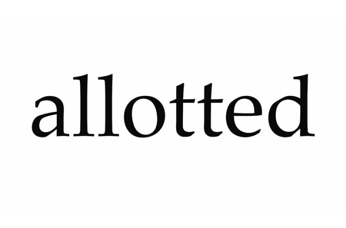 alloted