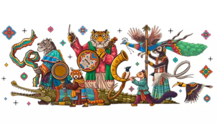 Google Celebrates India's 76th R-Day With 'Wildlife Meets Culture' Doodle