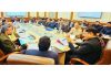 Minister Javed Rana chairing a meeting on Wednesday.