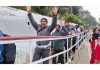 Enthusiastic pilgrims head towards Shri Mata Vaishno Devi Ji shrine on Tuesday.
