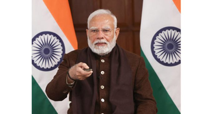 PM Narendra Modi inaugurating Jammu Railway Division virtually on Monday. PM Narendra Modi inaugurating Jammu Railway Division virtually on Monday.