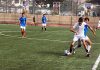 Players in action during first match of Day 3 at Mini Sports Stadium Parade.