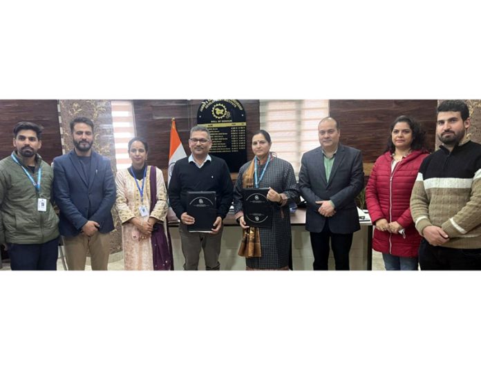 Director JKEDI and Principal of Degree College Samba displaying MoU signed by them. Director JKEDI and Principal of Degree College Samba displaying MoU signed by them.