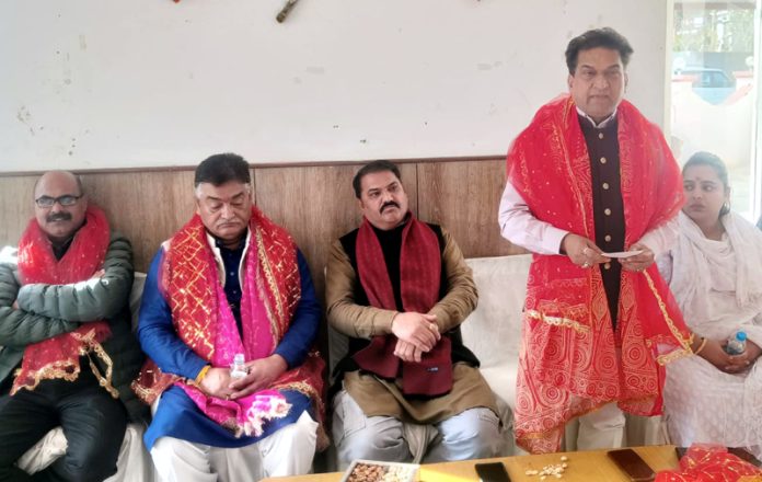 Balbir Ram Rattan, BJP spokesperson addressing during a function held on Friday.