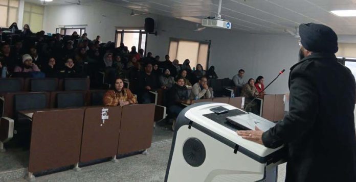 GMC Rajouri Principal Dr A S Bhatia addressing the CME.