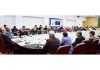 Chief Minister Omar Abdullah chairing a meeting at Jammu on Thursday.