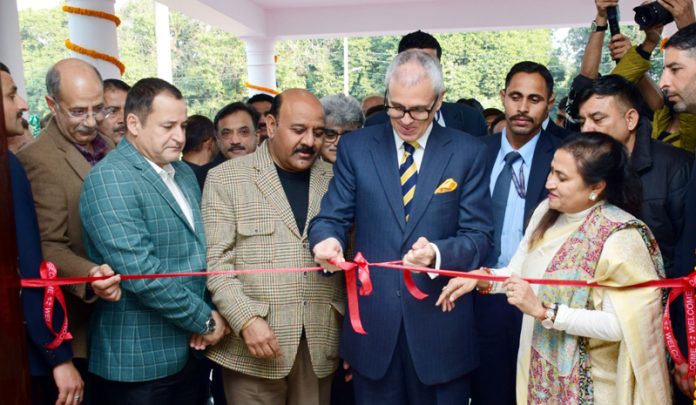 Chief Minister Omar Abdullah inaugurating Tawi State Guest House on Monday.
