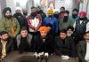 AJKTWA Chairman, Karan Singh Wazir flanked by others addressing press conference in Jammu.