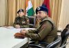 ADGP Jammu, Anand Jain, chairing a meeting of police officers in Jammu on Sunday.