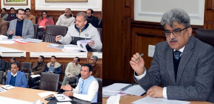 Chief Secretary Atal Dulloo chairing a meeting. Chief Secretary Atal Dulloo chairing a meeting.